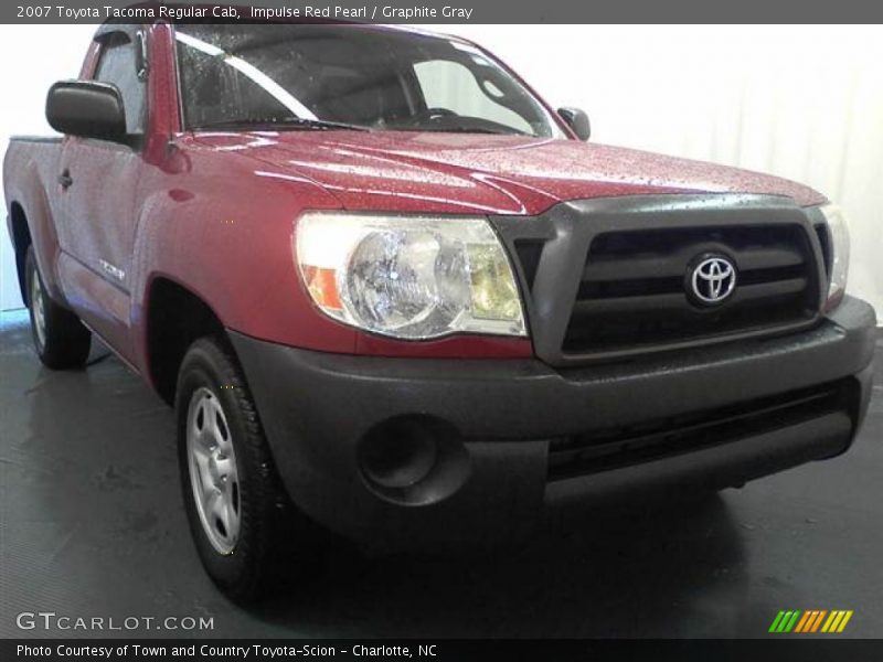 Impulse Red Pearl / Graphite Gray 2007 Toyota Tacoma Regular Cab