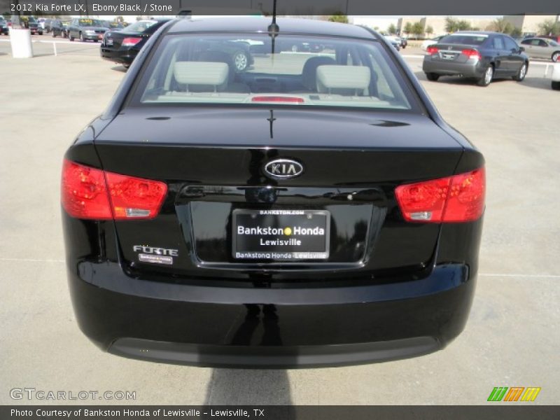 Ebony Black / Stone 2012 Kia Forte LX