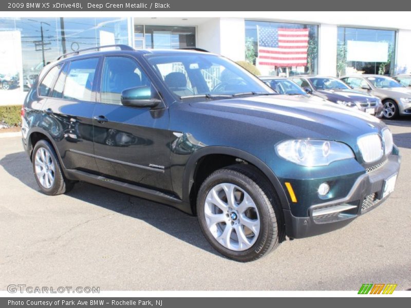 Deep Green Metallic / Black 2009 BMW X5 xDrive48i