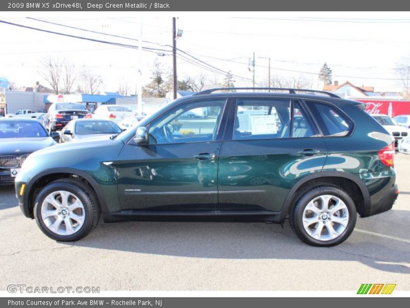 Deep Green Metallic / Black 2009 BMW X5 xDrive48i