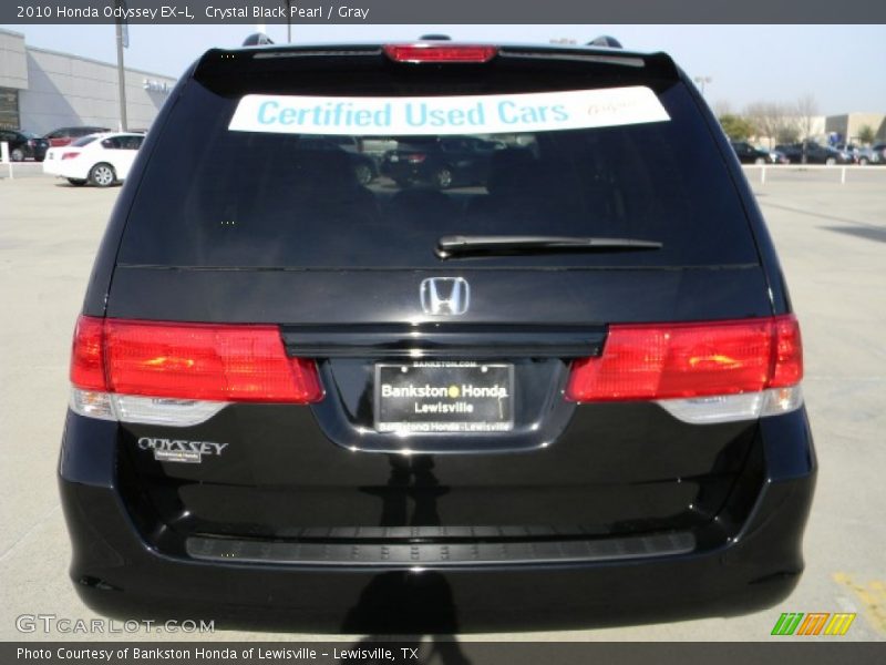 Crystal Black Pearl / Gray 2010 Honda Odyssey EX-L