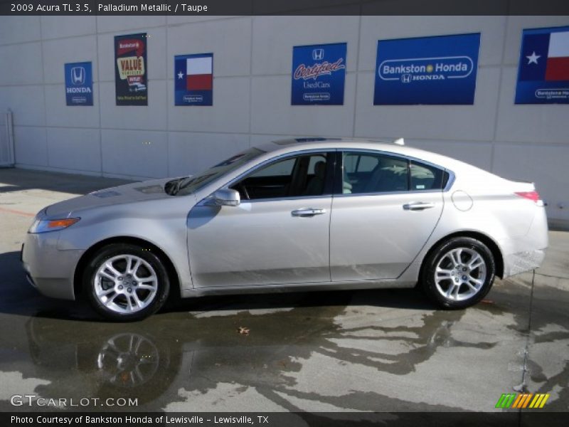 Palladium Metallic / Taupe 2009 Acura TL 3.5