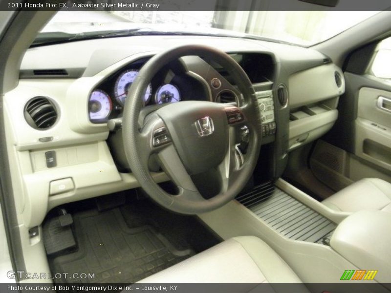 Alabaster Silver Metallic / Gray 2011 Honda Pilot EX