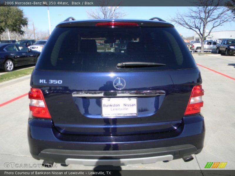 Black / Black 2006 Mercedes-Benz ML 350 4Matic