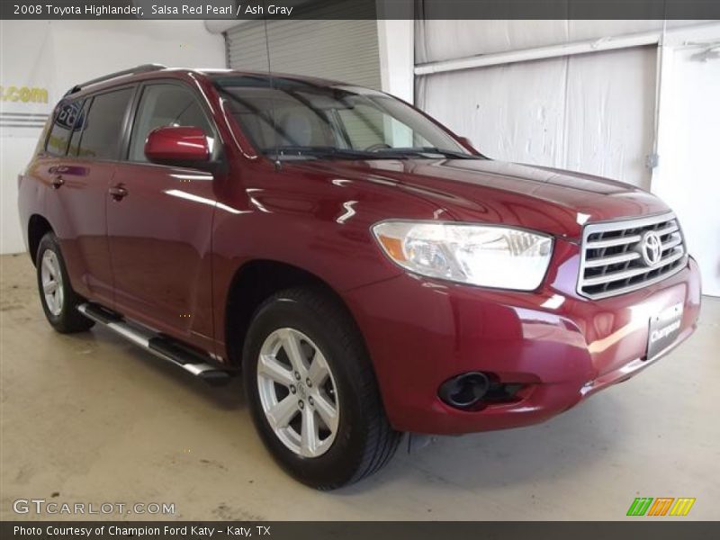 Salsa Red Pearl / Ash Gray 2008 Toyota Highlander