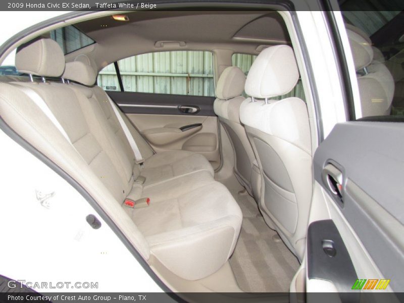 Taffeta White / Beige 2009 Honda Civic EX Sedan