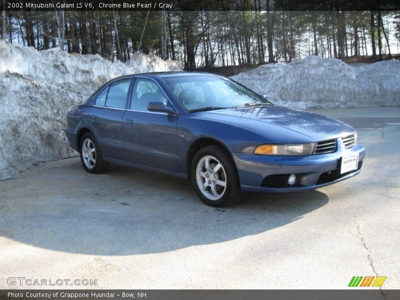 Chrome Blue Pearl / Gray 2002 Mitsubishi Galant LS V6