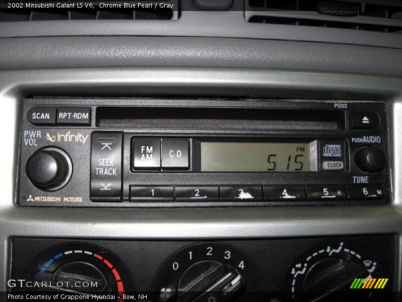 Chrome Blue Pearl / Gray 2002 Mitsubishi Galant LS V6