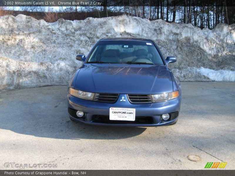 Chrome Blue Pearl / Gray 2002 Mitsubishi Galant LS V6