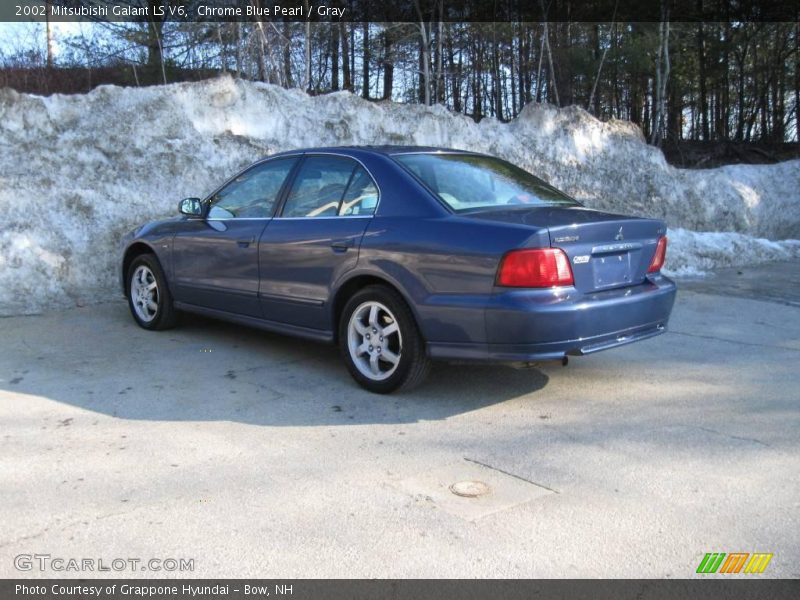 Chrome Blue Pearl / Gray 2002 Mitsubishi Galant LS V6