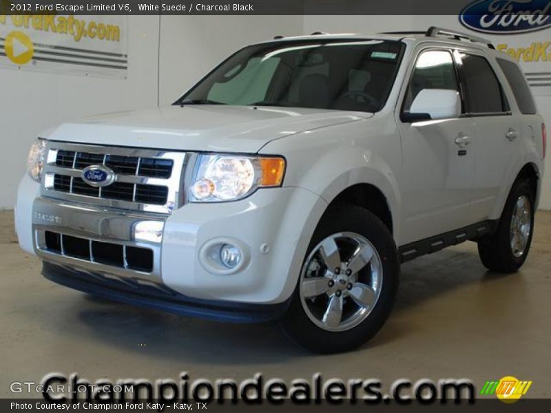 White Suede / Charcoal Black 2012 Ford Escape Limited V6