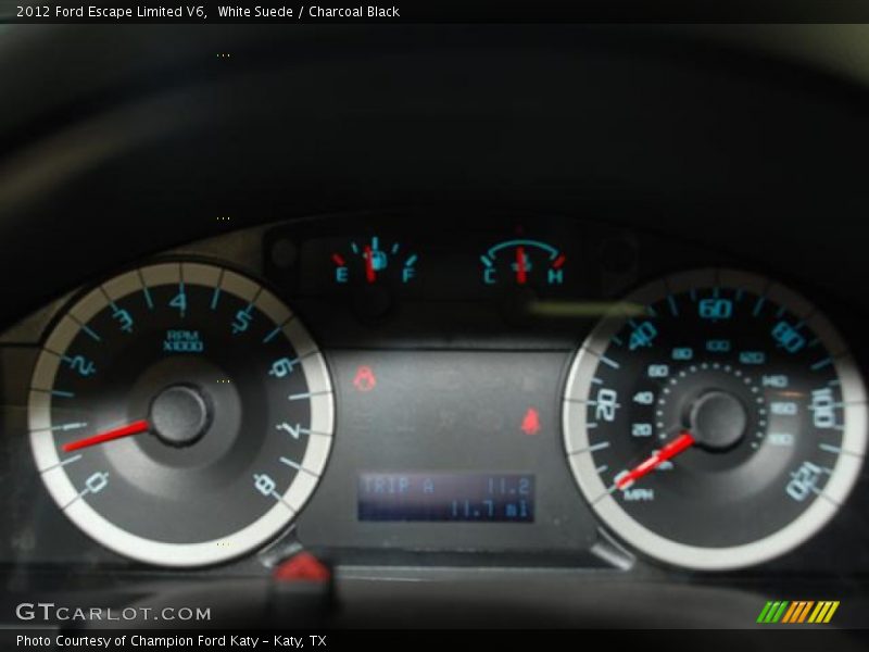 White Suede / Charcoal Black 2012 Ford Escape Limited V6