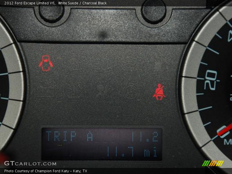 White Suede / Charcoal Black 2012 Ford Escape Limited V6