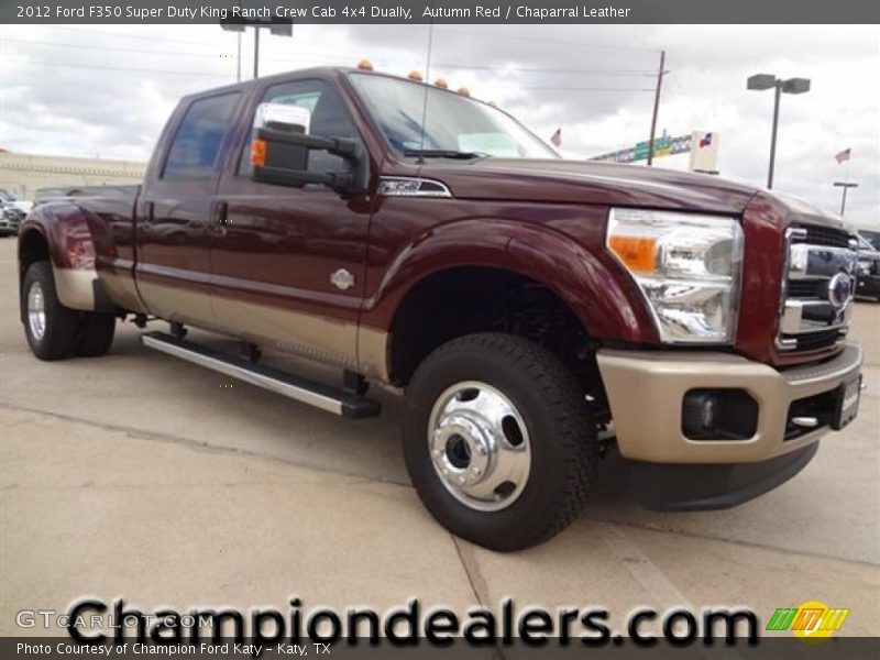 Autumn Red / Chaparral Leather 2012 Ford F350 Super Duty King Ranch Crew Cab 4x4 Dually