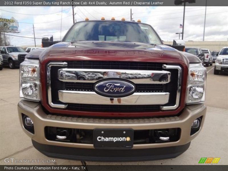 Autumn Red / Chaparral Leather 2012 Ford F350 Super Duty King Ranch Crew Cab 4x4 Dually