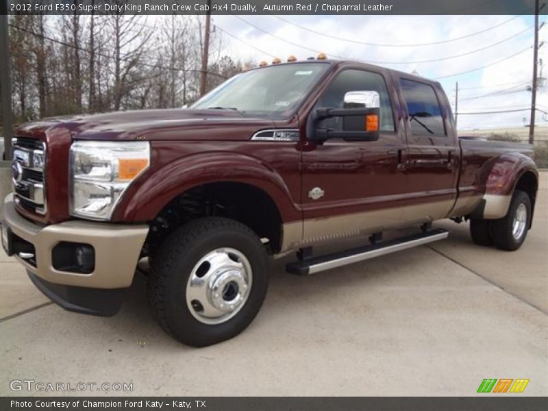 Autumn Red / Chaparral Leather 2012 Ford F350 Super Duty King Ranch Crew Cab 4x4 Dually