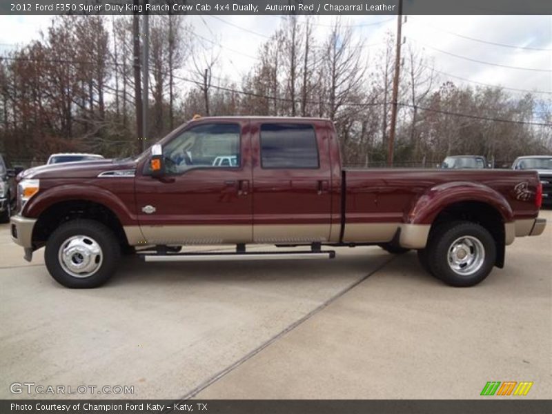  2012 F350 Super Duty King Ranch Crew Cab 4x4 Dually Autumn Red