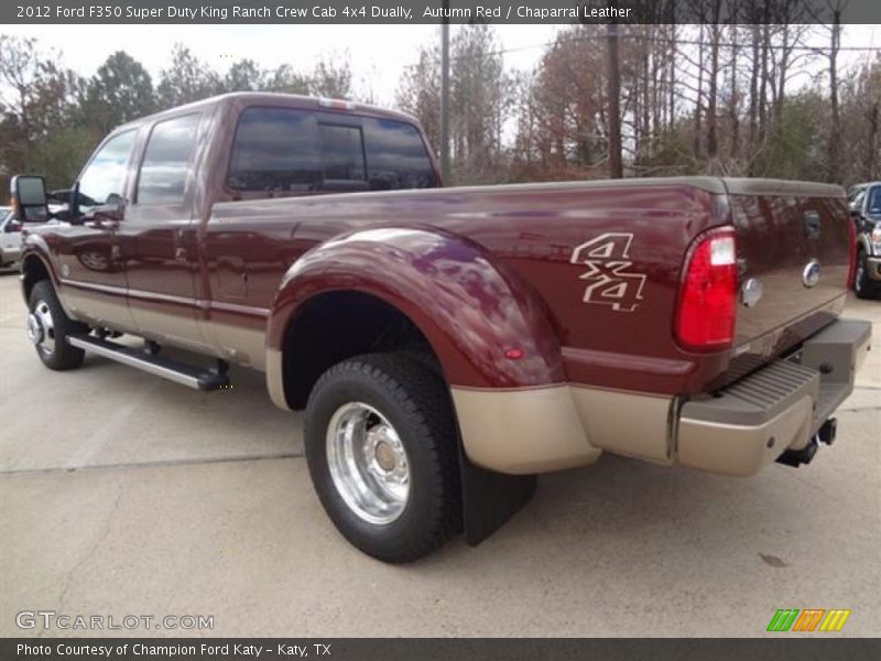 Autumn Red / Chaparral Leather 2012 Ford F350 Super Duty King Ranch Crew Cab 4x4 Dually