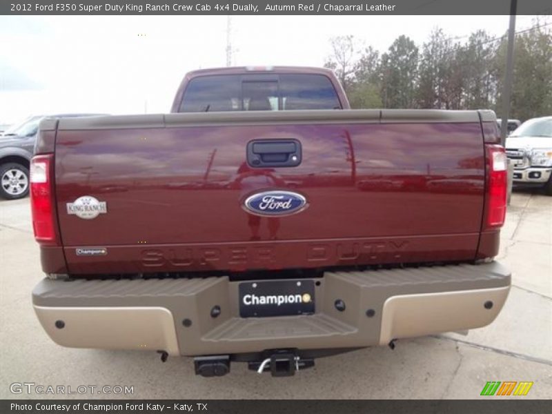 Autumn Red / Chaparral Leather 2012 Ford F350 Super Duty King Ranch Crew Cab 4x4 Dually