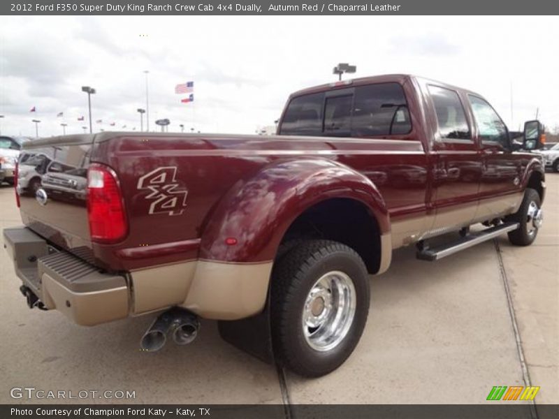  2012 F350 Super Duty King Ranch Crew Cab 4x4 Dually Autumn Red