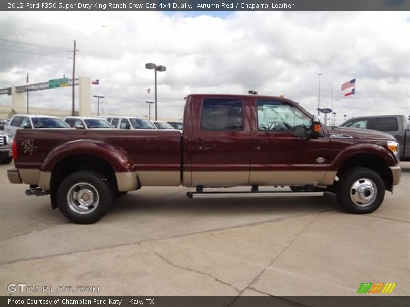 Autumn Red / Chaparral Leather 2012 Ford F350 Super Duty King Ranch Crew Cab 4x4 Dually