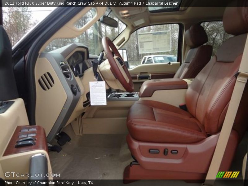  2012 F350 Super Duty King Ranch Crew Cab 4x4 Dually Chaparral Leather Interior