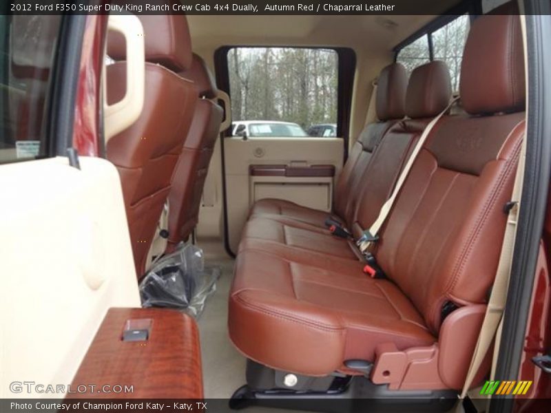  2012 F350 Super Duty King Ranch Crew Cab 4x4 Dually Chaparral Leather Interior