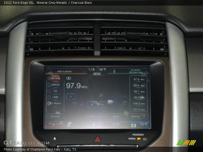 Mineral Grey Metallic / Charcoal Black 2012 Ford Edge SEL