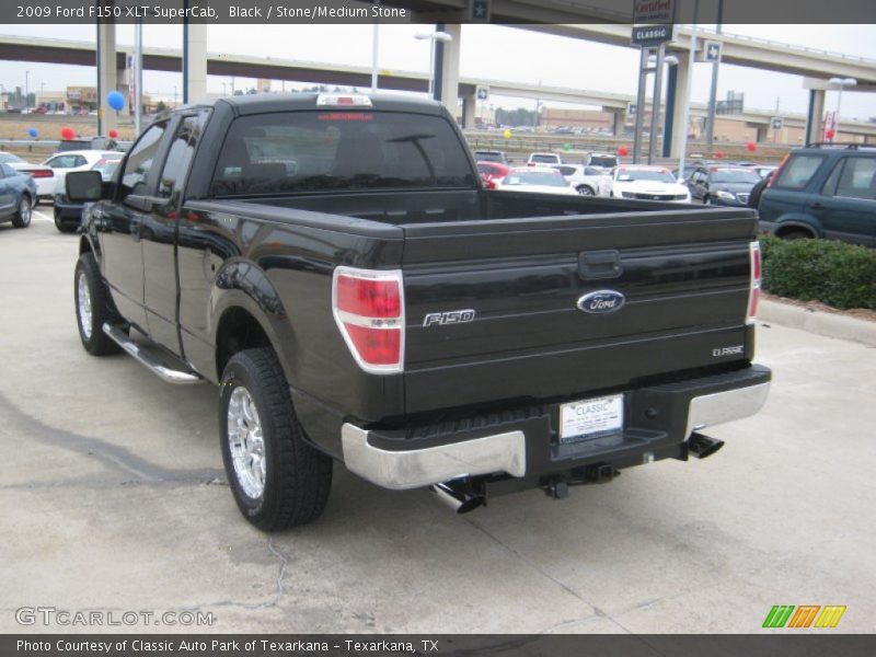 Black / Stone/Medium Stone 2009 Ford F150 XLT SuperCab
