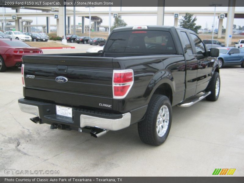 Black / Stone/Medium Stone 2009 Ford F150 XLT SuperCab