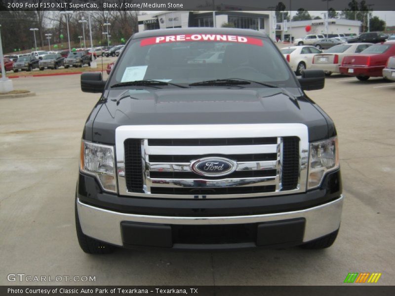 Black / Stone/Medium Stone 2009 Ford F150 XLT SuperCab