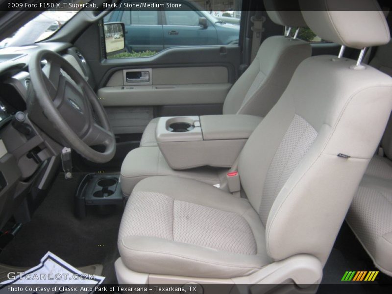 Black / Stone/Medium Stone 2009 Ford F150 XLT SuperCab