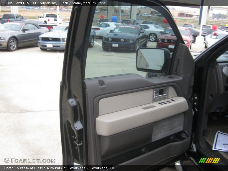 Black / Stone/Medium Stone 2009 Ford F150 XLT SuperCab