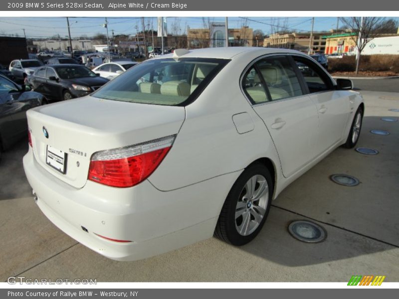 Alpine White / Cream Beige 2009 BMW 5 Series 528xi Sedan