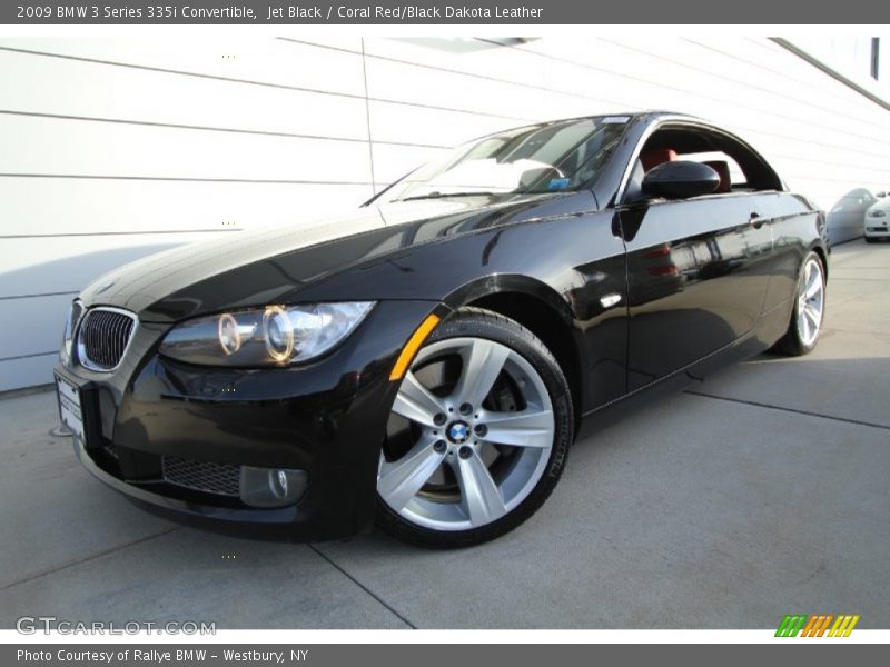 Jet Black / Coral Red/Black Dakota Leather 2009 BMW 3 Series 335i Convertible