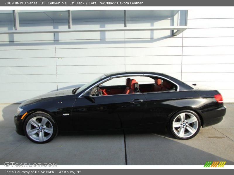 Jet Black / Coral Red/Black Dakota Leather 2009 BMW 3 Series 335i Convertible