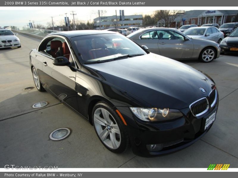 Jet Black / Coral Red/Black Dakota Leather 2009 BMW 3 Series 335i Convertible