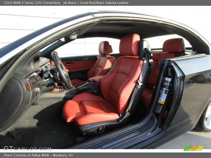 Jet Black / Coral Red/Black Dakota Leather 2009 BMW 3 Series 335i Convertible