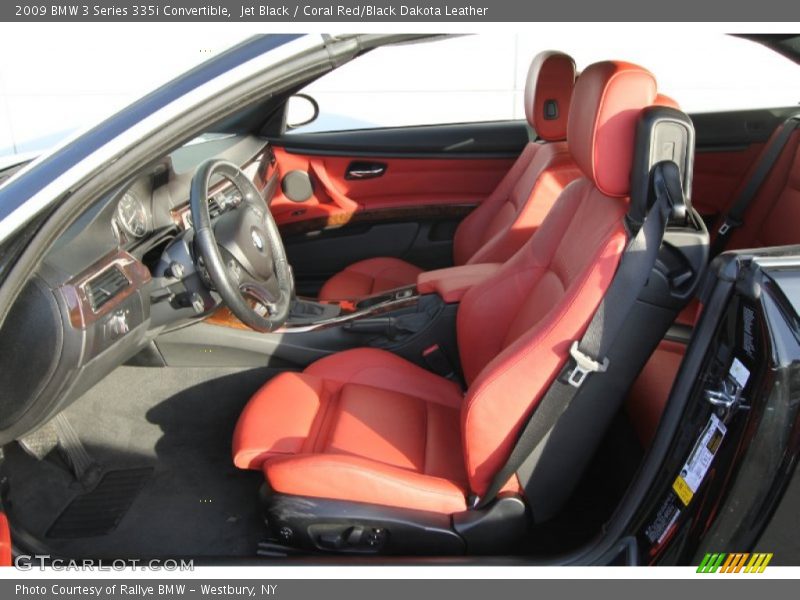 Jet Black / Coral Red/Black Dakota Leather 2009 BMW 3 Series 335i Convertible