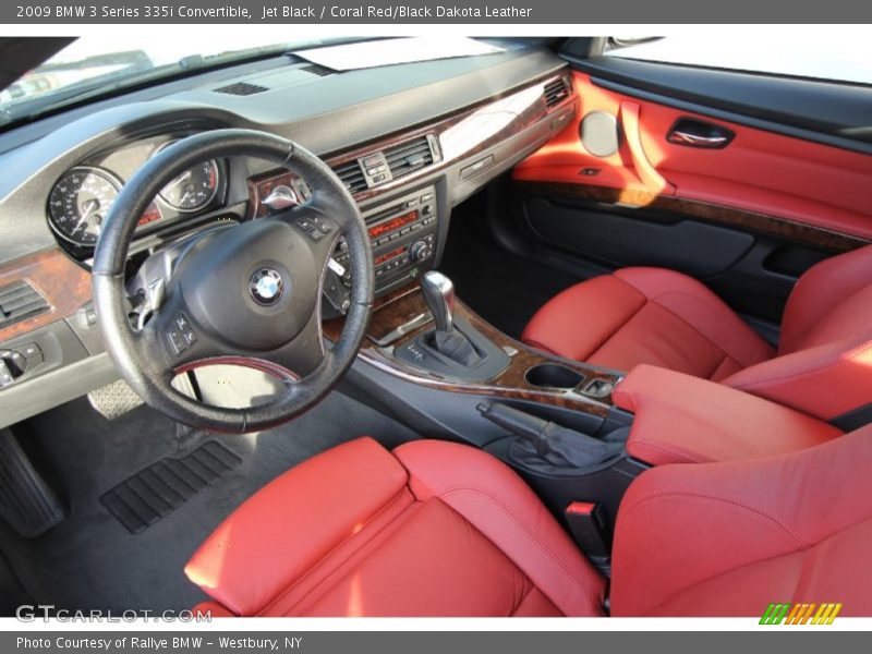 Jet Black / Coral Red/Black Dakota Leather 2009 BMW 3 Series 335i Convertible