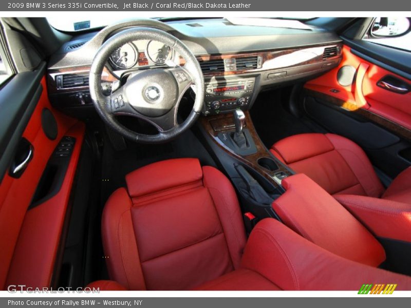 Jet Black / Coral Red/Black Dakota Leather 2009 BMW 3 Series 335i Convertible
