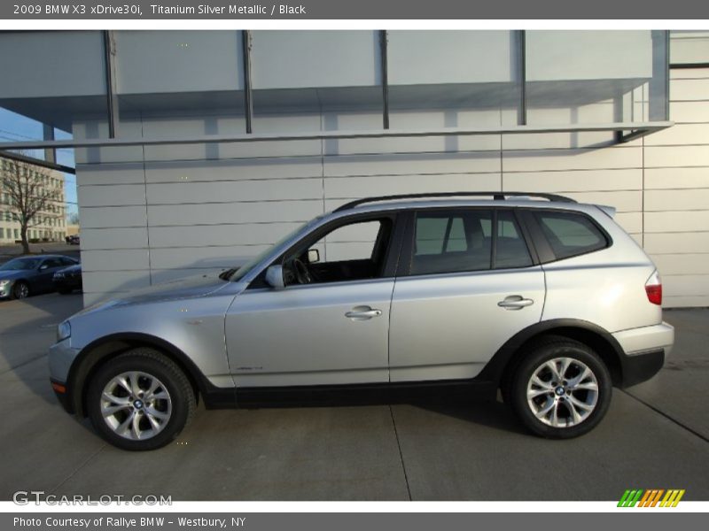 Titanium Silver Metallic / Black 2009 BMW X3 xDrive30i