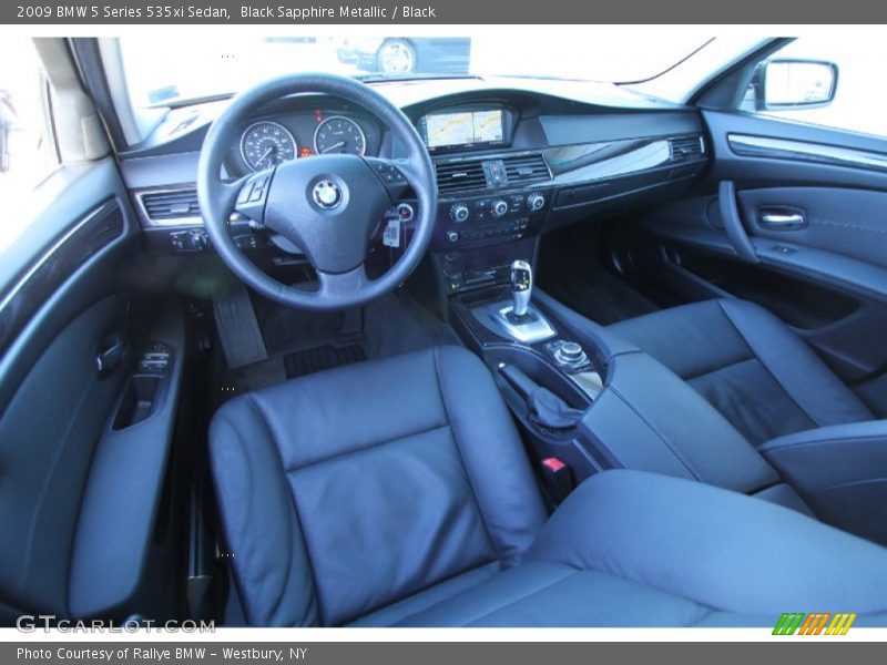 Black Interior - 2009 5 Series 535xi Sedan 