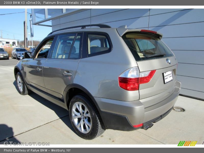 Platinum Bronze Metallic / Sand Beige 2009 BMW X3 xDrive30i