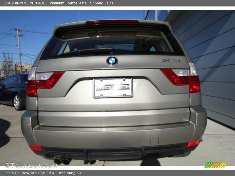 Platinum Bronze Metallic / Sand Beige 2009 BMW X3 xDrive30i