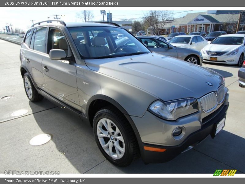 Platinum Bronze Metallic / Sand Beige 2009 BMW X3 xDrive30i