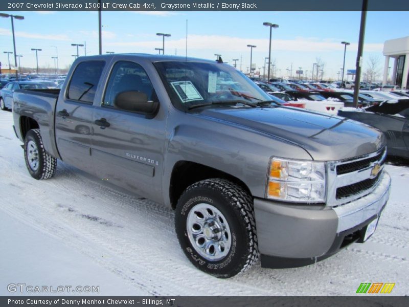 Graystone Metallic / Ebony Black 2007 Chevrolet Silverado 1500 LT Crew Cab 4x4