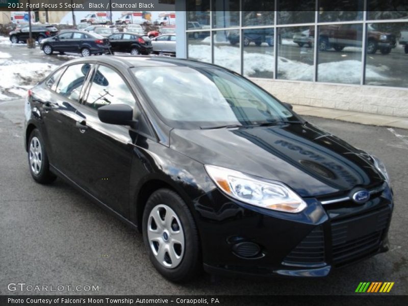Black / Charcoal Black 2012 Ford Focus S Sedan