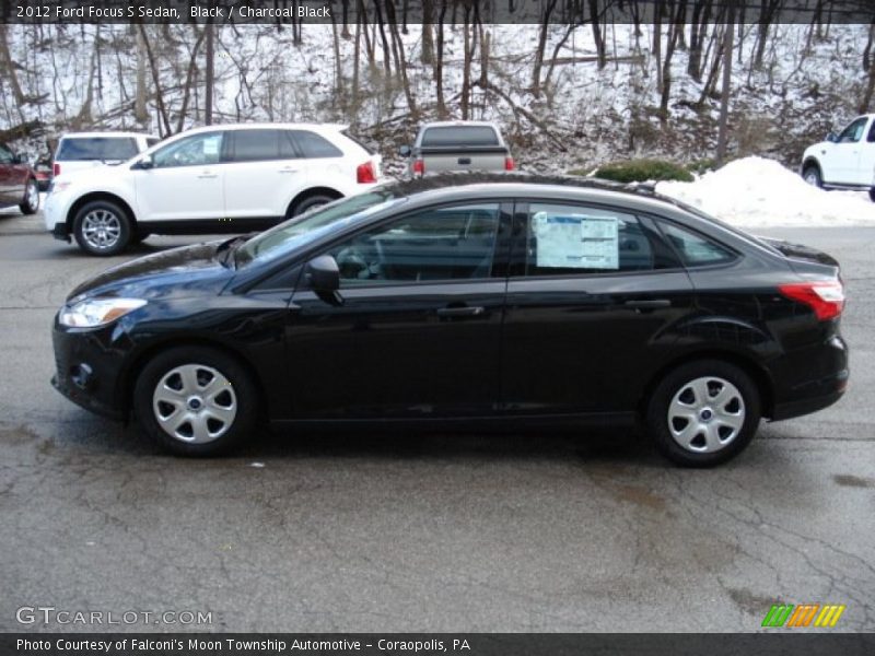 Black / Charcoal Black 2012 Ford Focus S Sedan