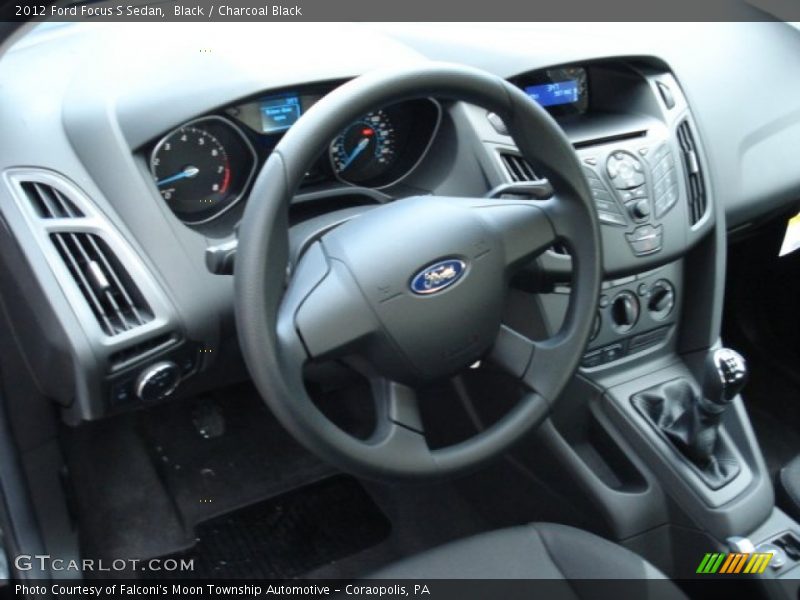 Black / Charcoal Black 2012 Ford Focus S Sedan